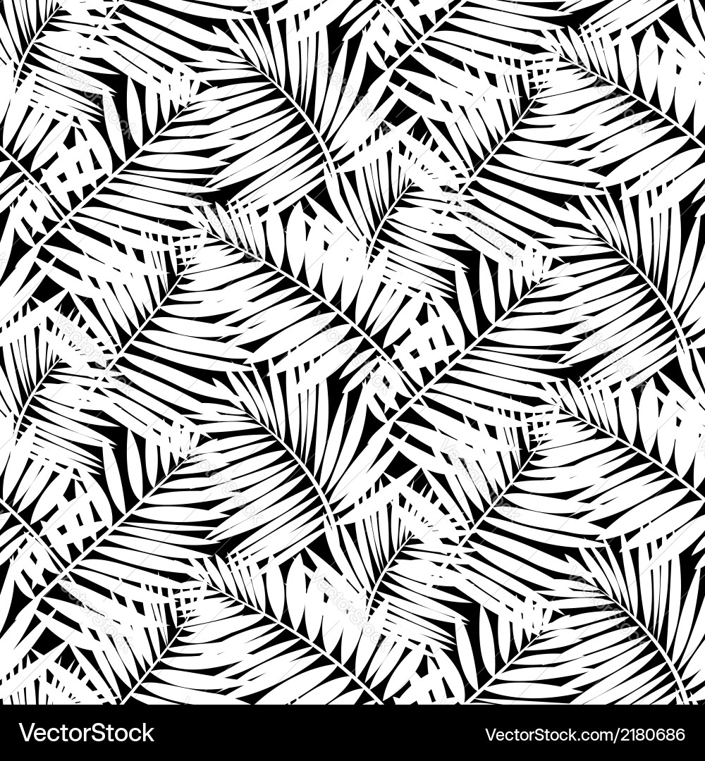 Tropical Palm Leaf Pattern vector image