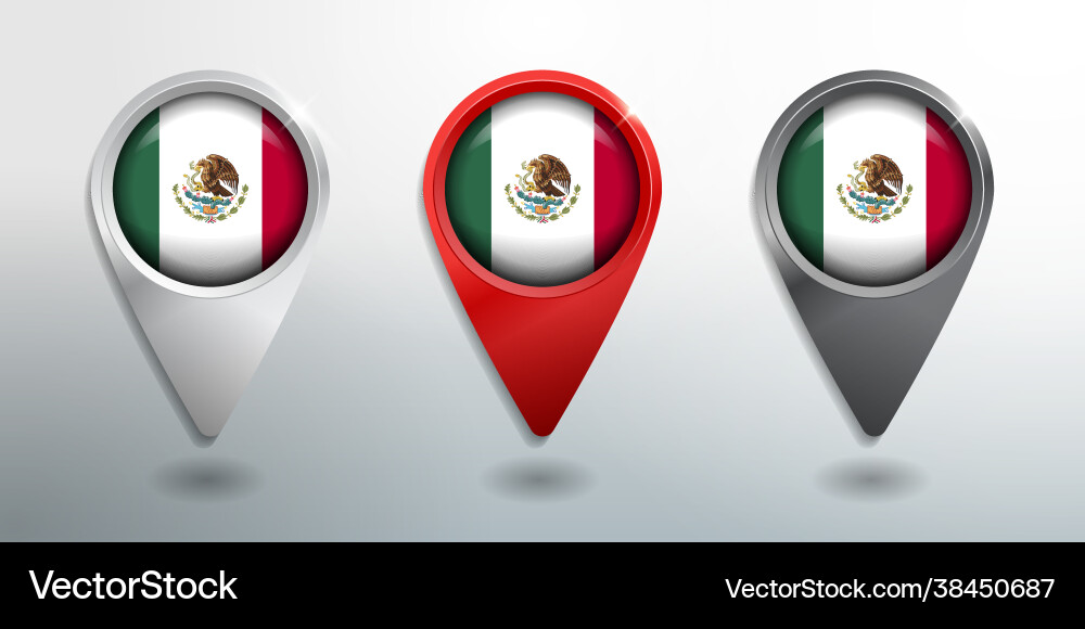 3d pointer tag and location marker with round 3d pointer tag and location marker with round vector image