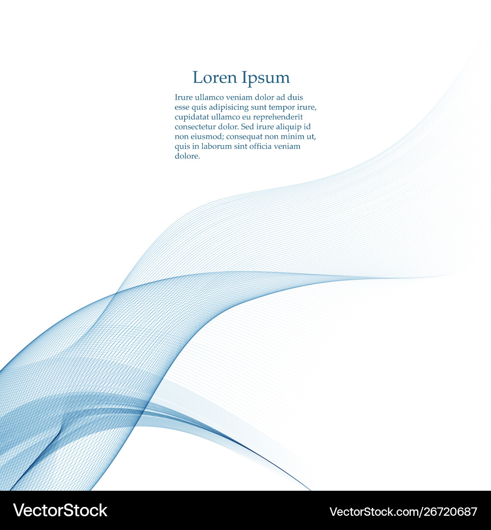 Abstract smooth color wave curve flow blue Abstract smooth color wave curve flow blue vector image