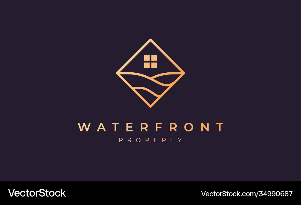 Agent property logo with square line that form Agent property logo with square line that form vector image