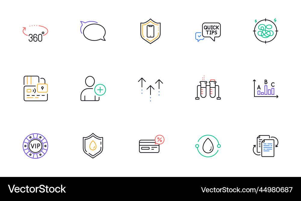 Cashback swipe up and add user line icons Cashback swipe up and add user line icons vector image