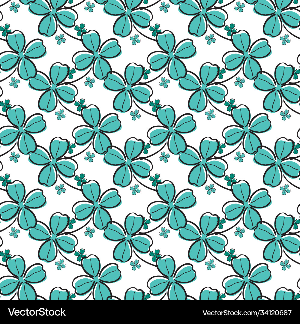 Clover seamless pattern Vector Image