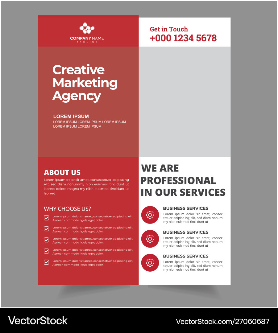 Corporate business brochure flyer template Corporate business brochure flyer template Vector Image