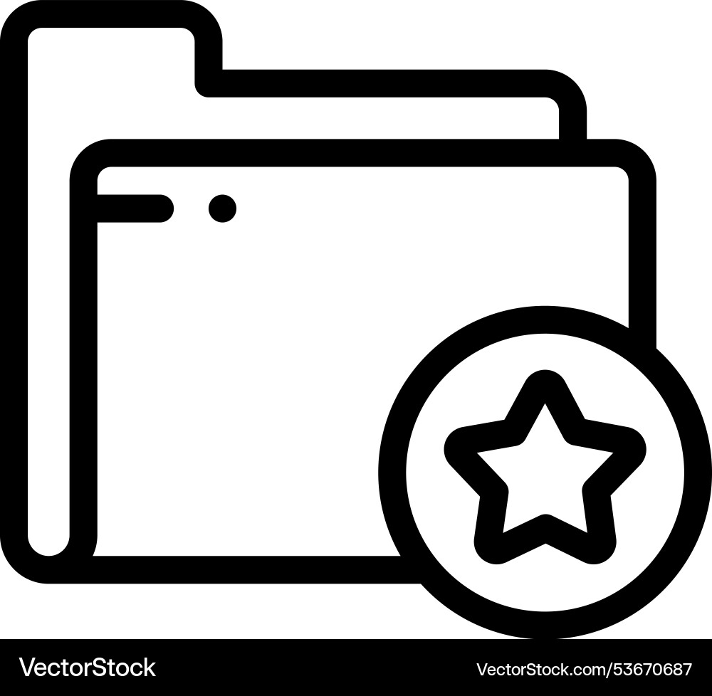 Folder icon thin linear style design isolated Folder icon thin linear style design isolated vector image