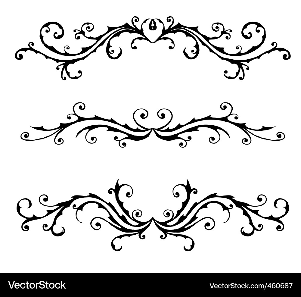Ornate Floral Swirl vector image