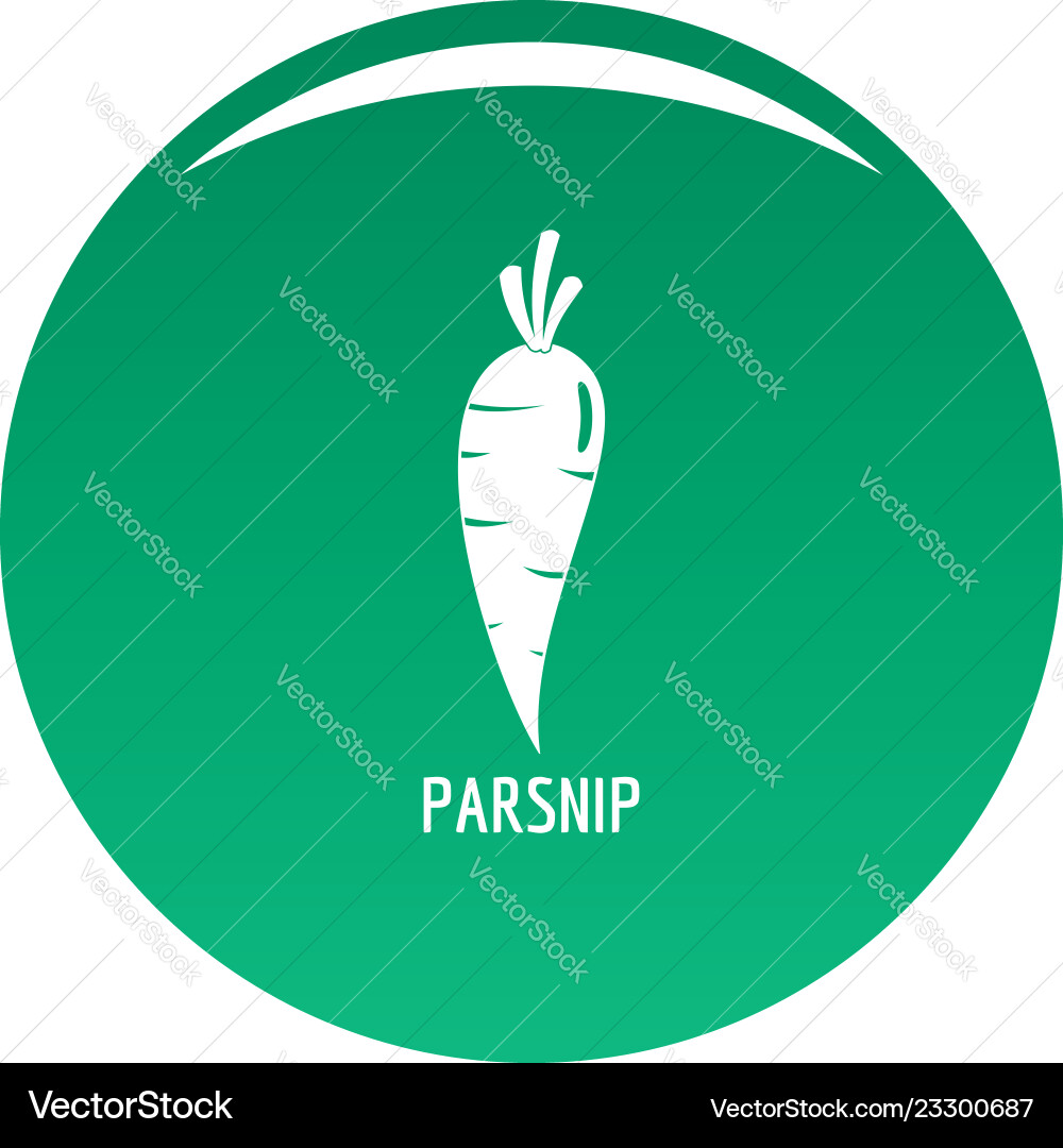Parsnip icon green vector image