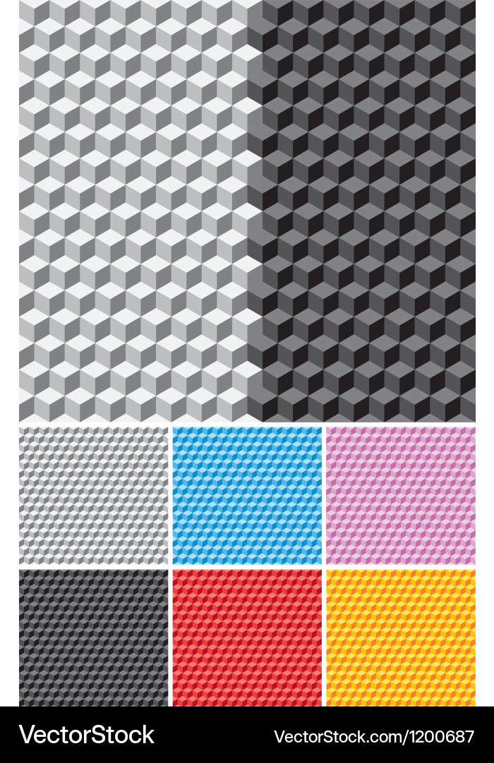 Seamless Cube Pattern Vector Image