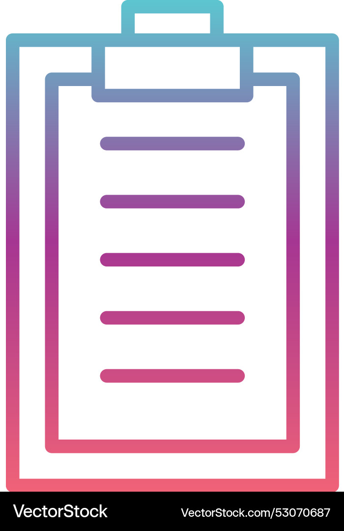 Writing line gradient design vector image