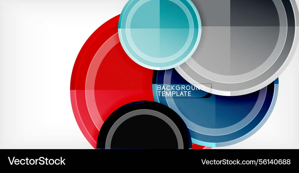 Abstract circles overlap creating dynamic Abstract circles overlap creating dynamic Vector Image