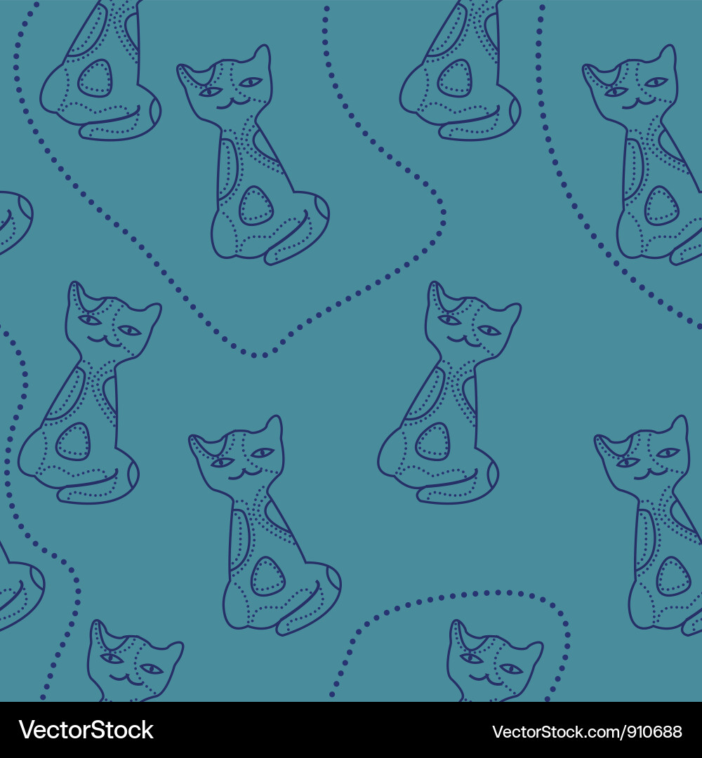 Cats pattern vector image