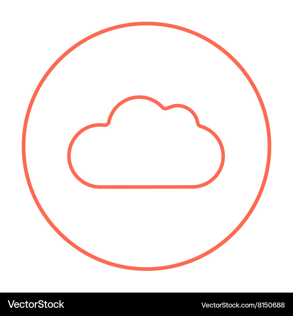 Cloud computing line icon Vector Image