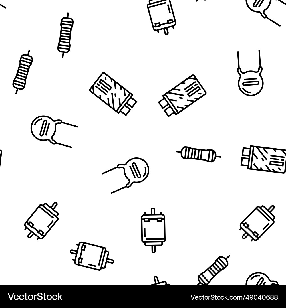 Electronic component circuit chip seamless Electronic component circuit chip seamless Vector Image