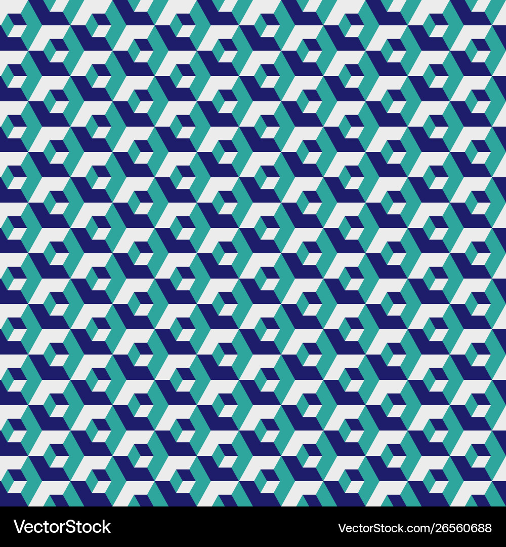 Geometric hexagonal pattern green color grid Vector Image