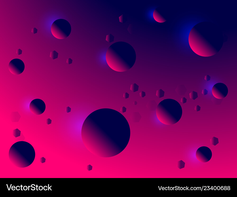 Gradient background with circles and lights outer Gradient background with circles and lights outer vector image