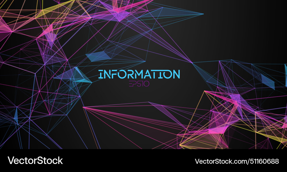 Neon Network Data Background vector image