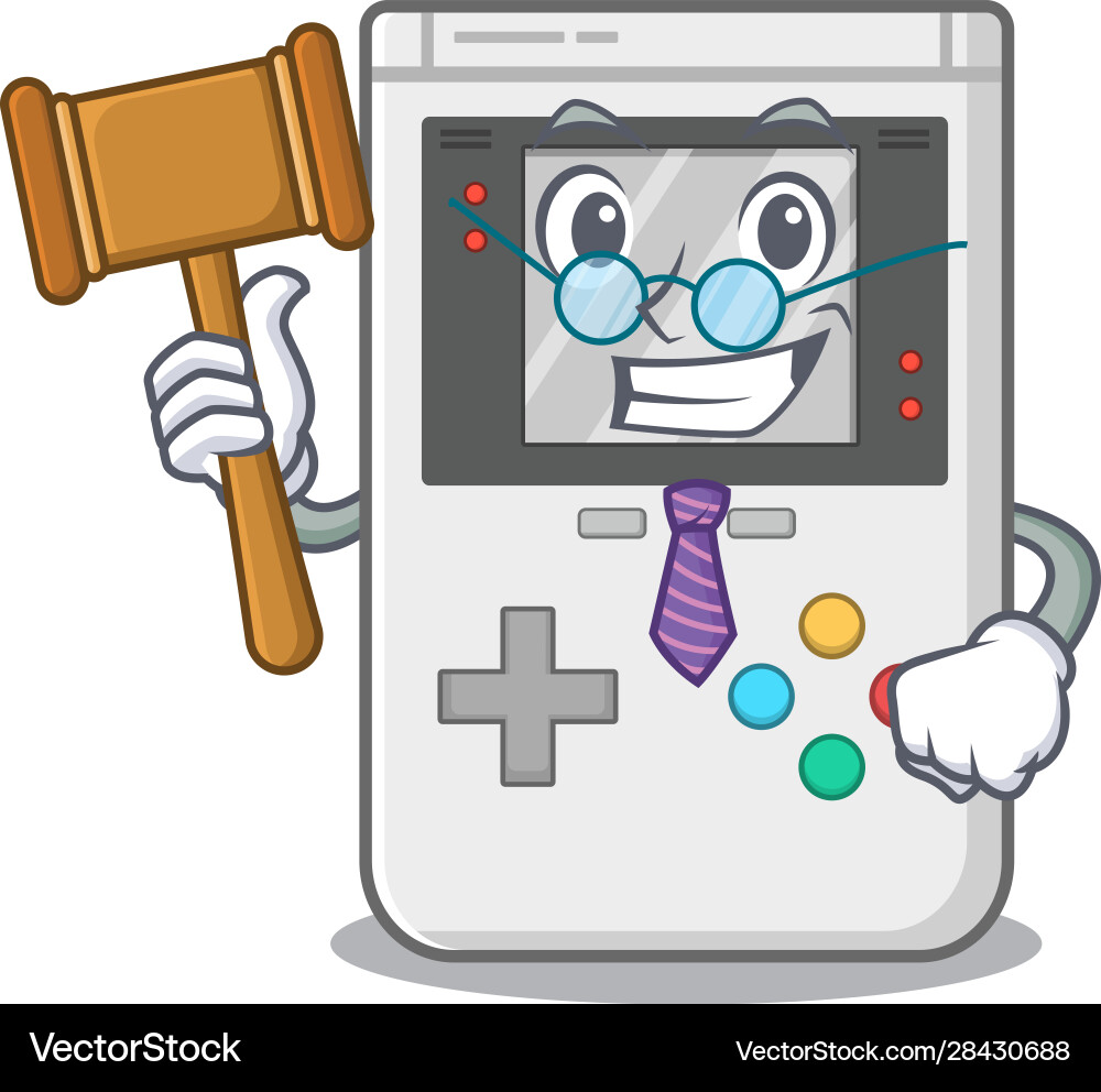 Professional judge handheld game scroll presented Professional judge handheld game scroll presented vector image