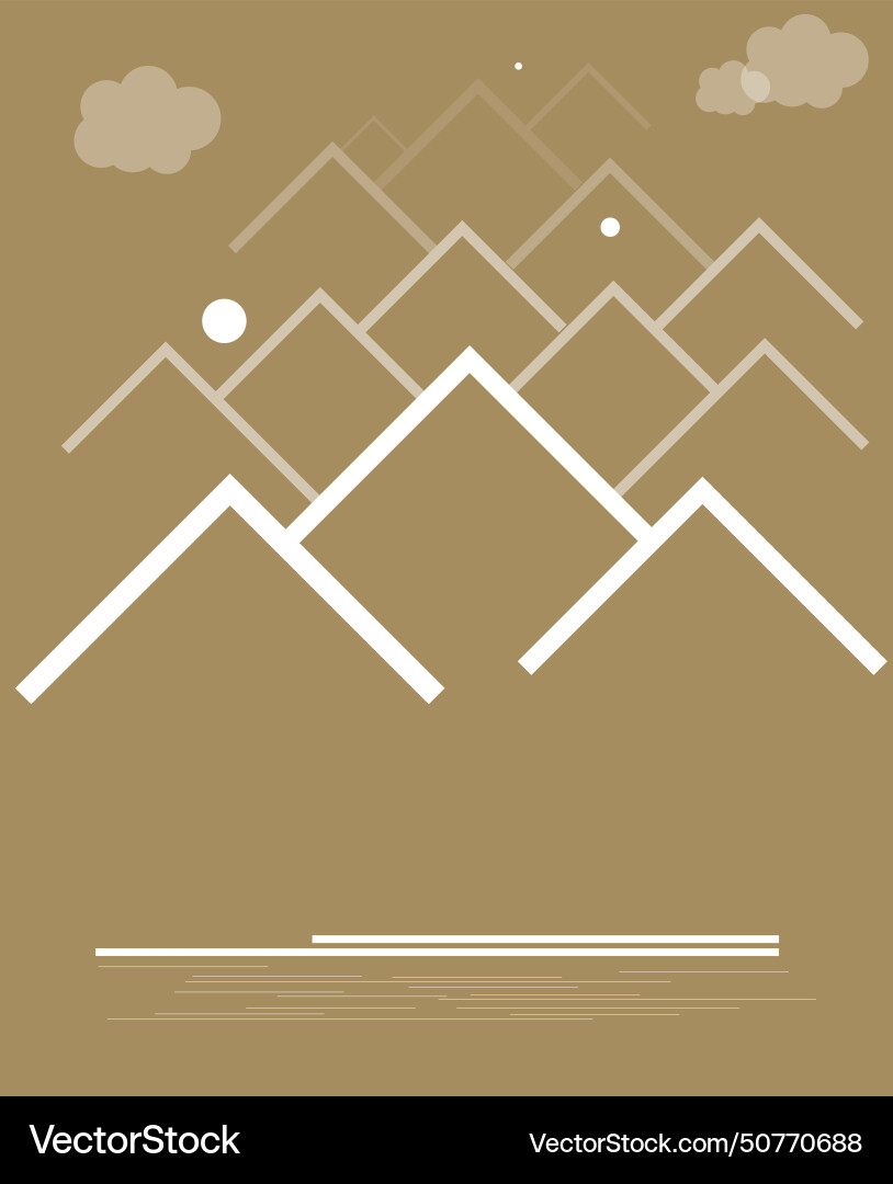 Range of mountains with clouds format background Range of mountains with clouds format background vector image