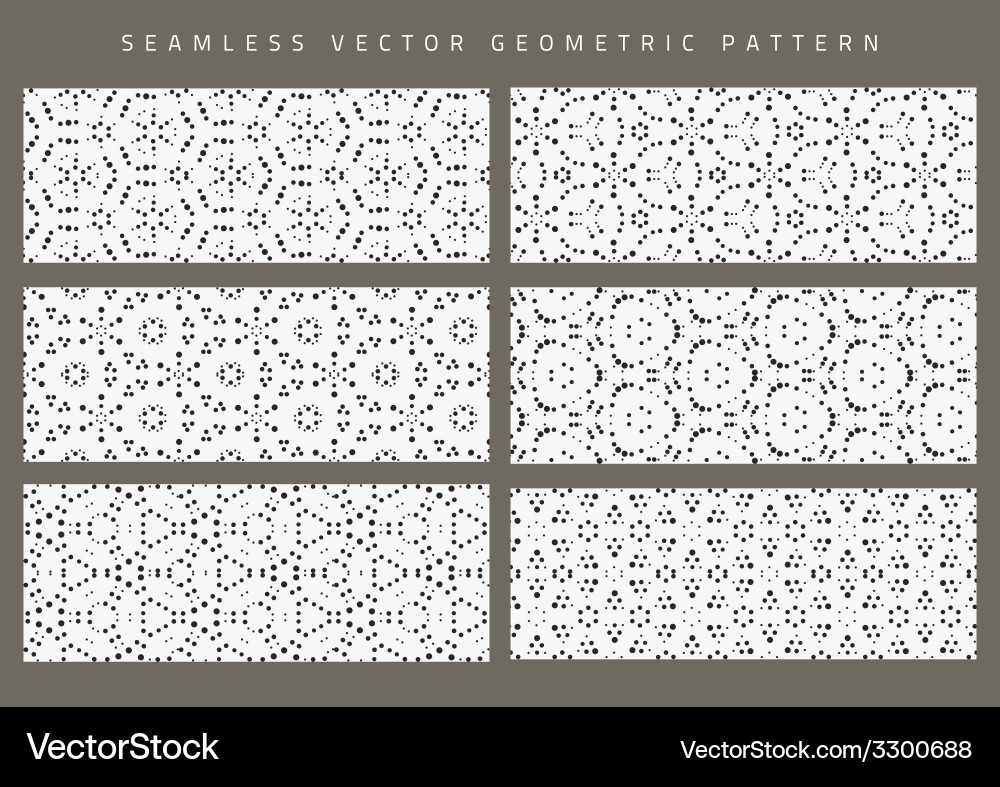 Set of eight seamless patterns vector image