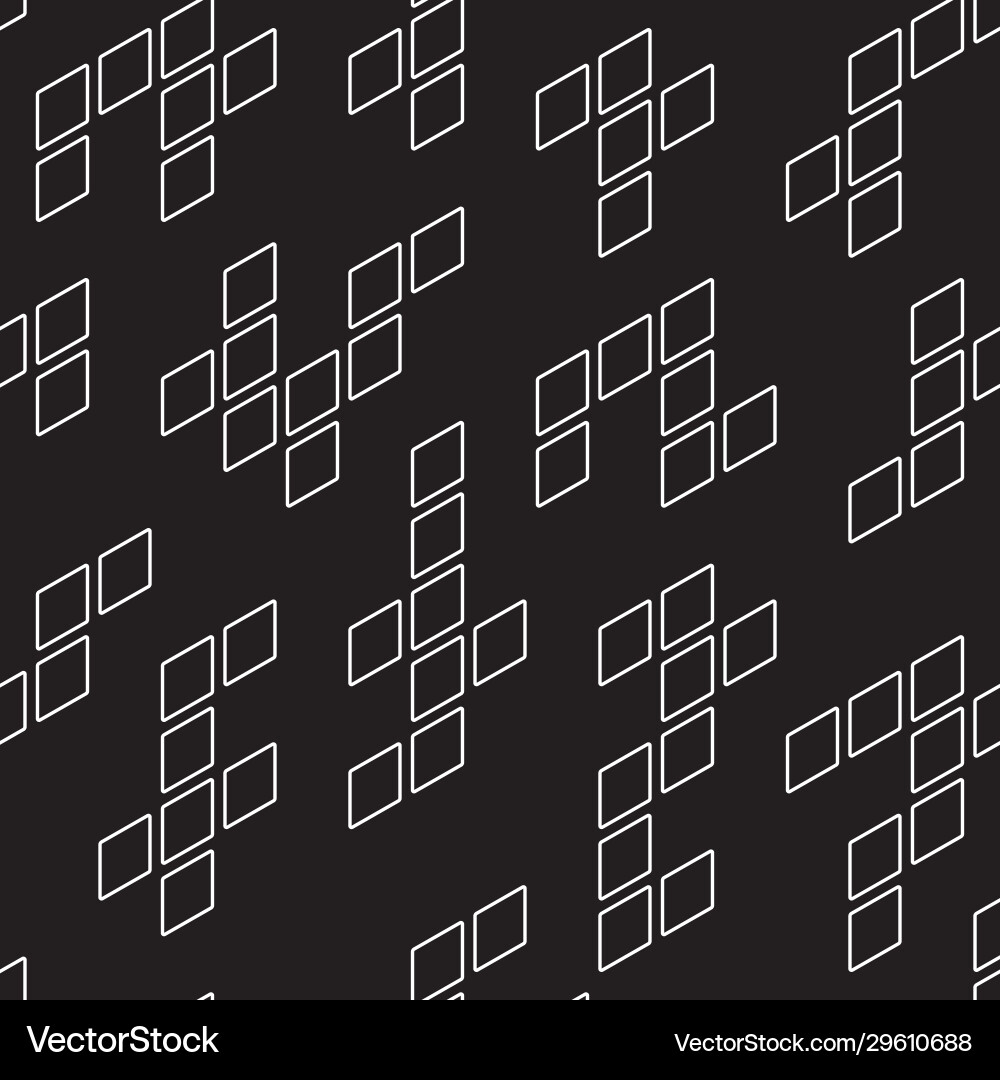 Squares contour random matrix pattern vector image