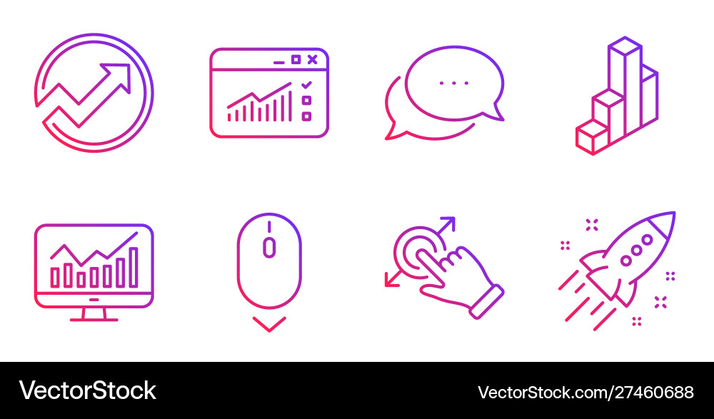 Touchscreen gesture statistics and dots message Touchscreen gesture statistics and dots message vector image