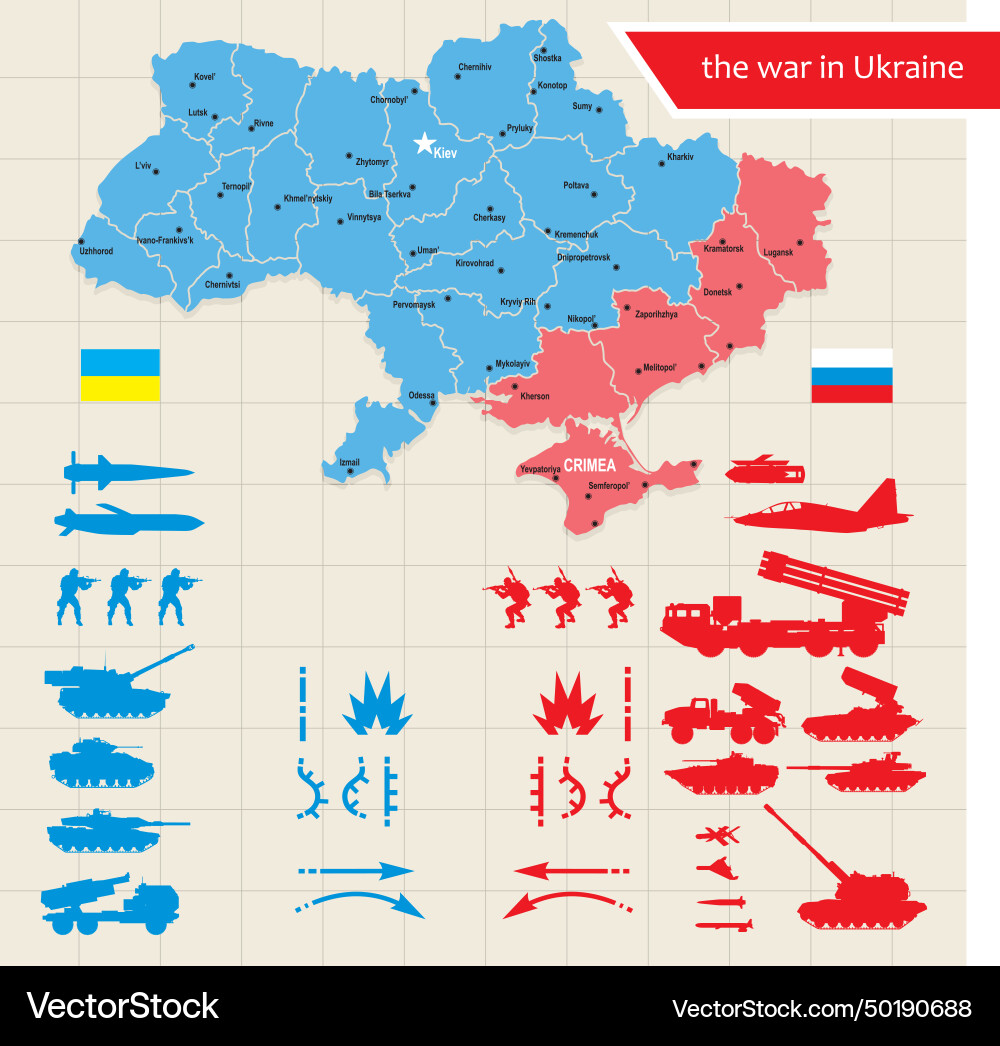 War map ukraine Vector Image