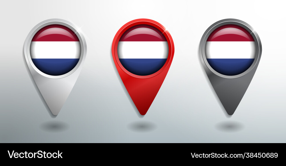 3d pointer tag and location marker with round 3d pointer tag and location marker with round vector image
