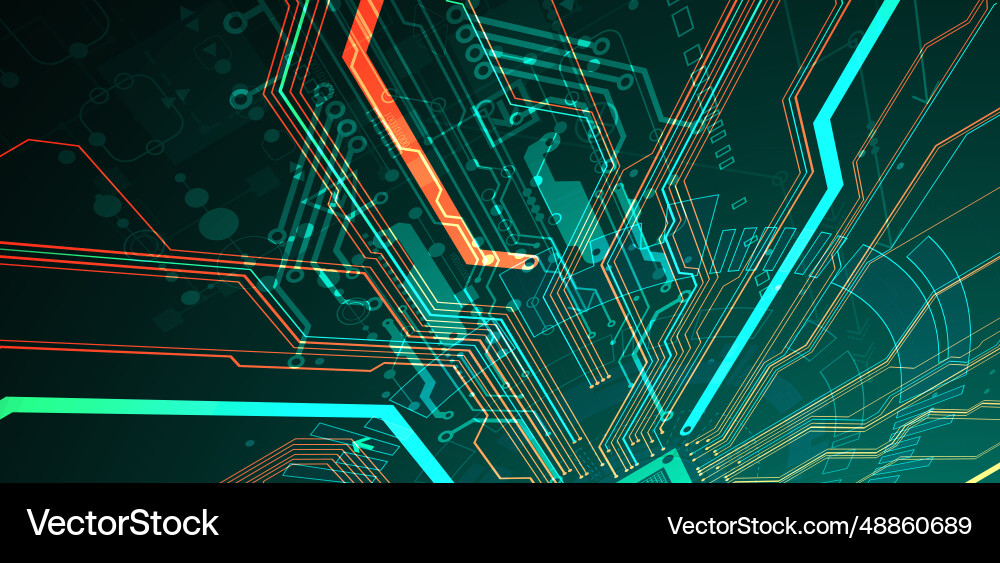 Abstract background on technological Abstract background on technological vector image