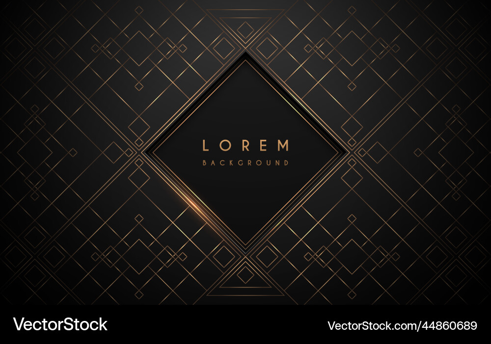 Black and gold luxury background vector image