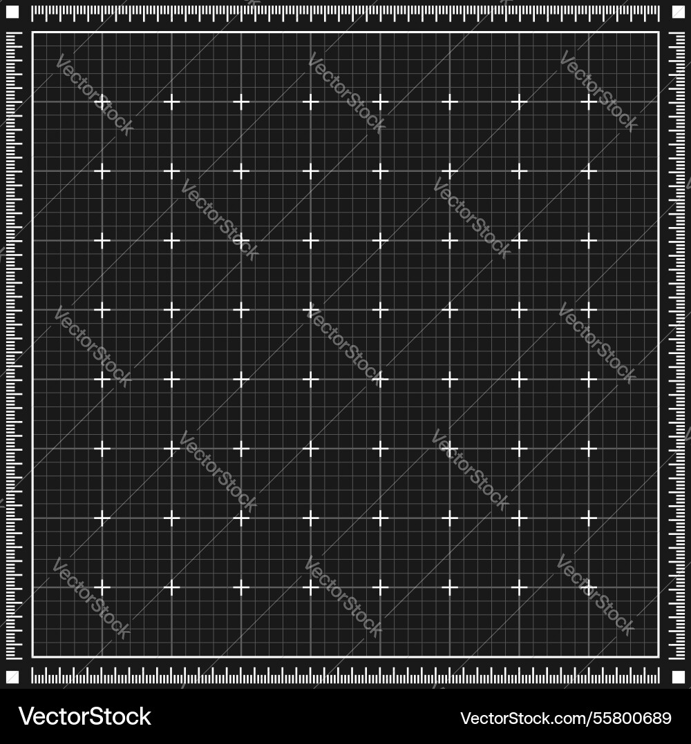 Blueprint graph paper black background line grid Blueprint graph paper black background line grid vector image