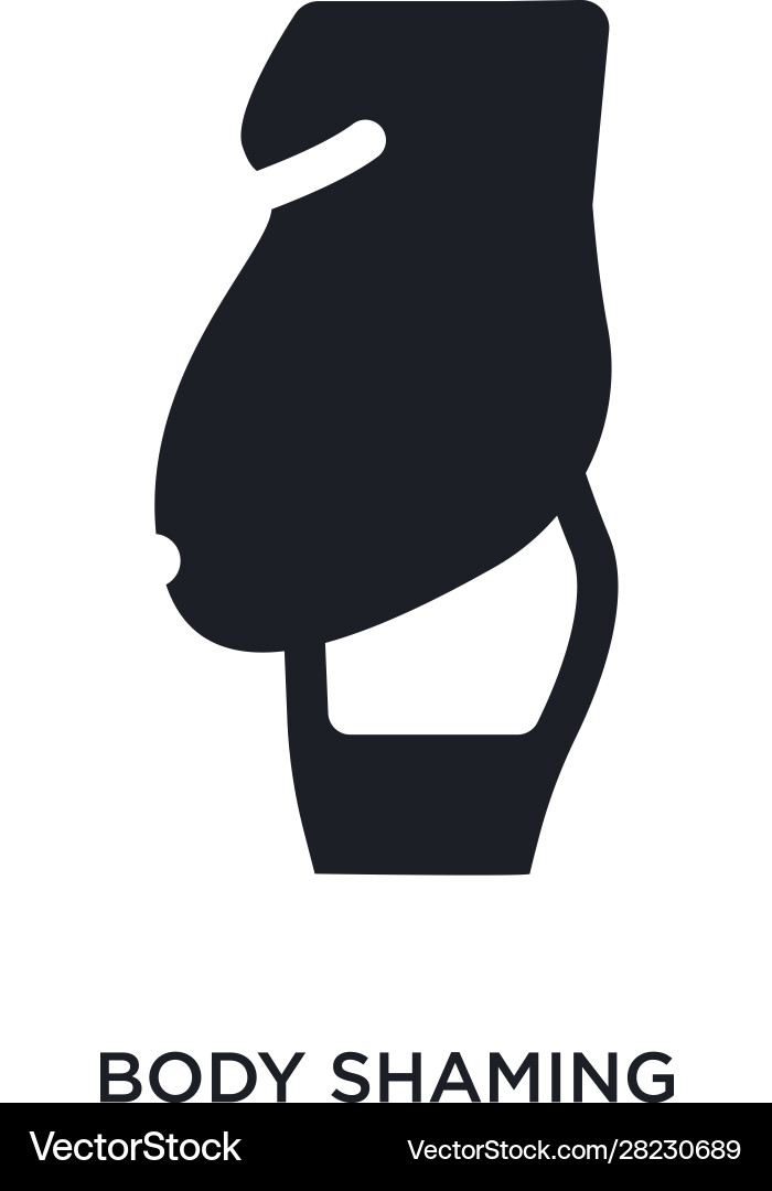 Body shaming isolated icon simple element from Body shaming isolated icon simple element from vector image