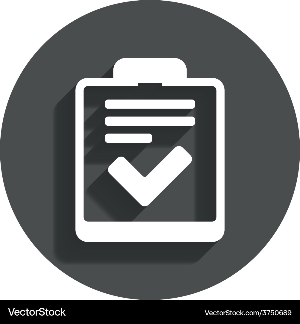 Checklist Icon - Task List Symbol vector image