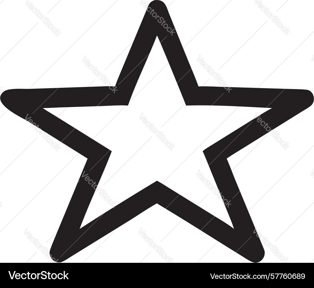 Clean outline star icon design generative ai Vector Image