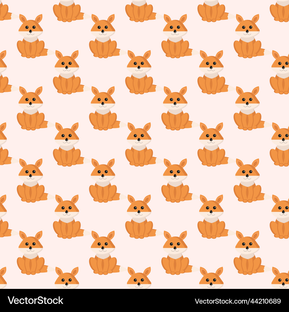 Fox cub pattern on pink background for web design Fox cub pattern on pink background for web design vector image