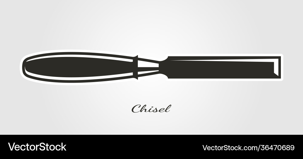 Isolated chisel symbol for carpentry woodworker Isolated chisel symbol for carpentry woodworker vector image