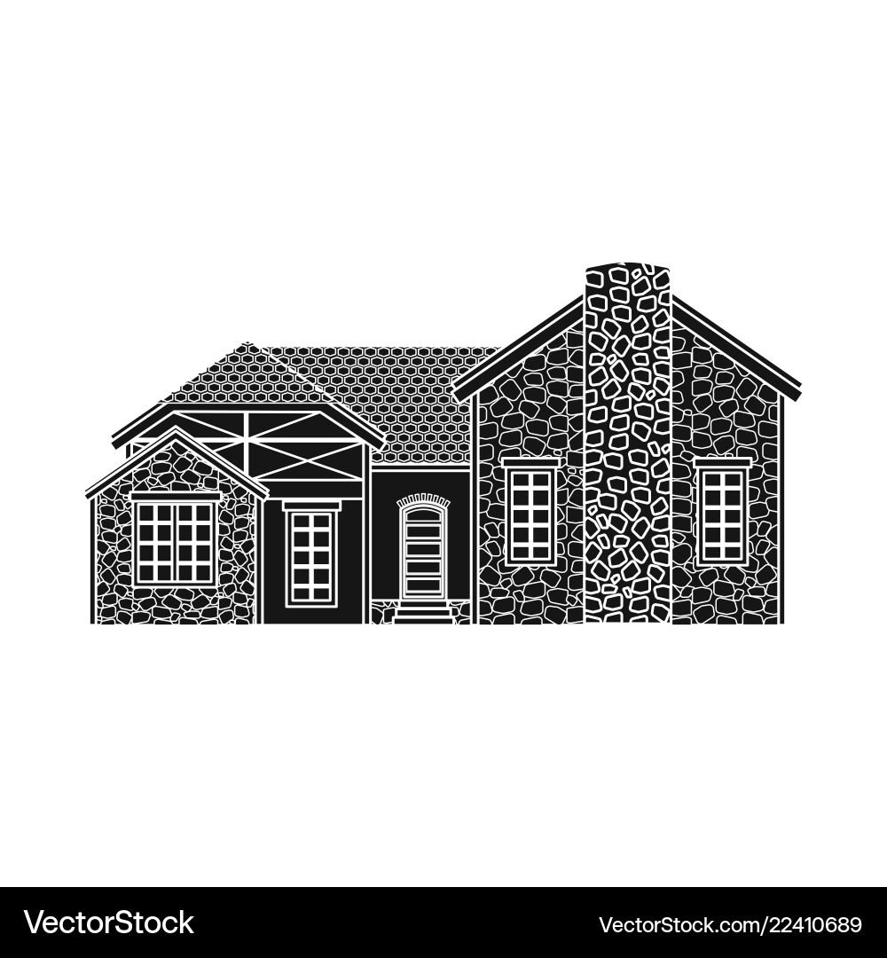 Isolated object of building and front icon set vector image