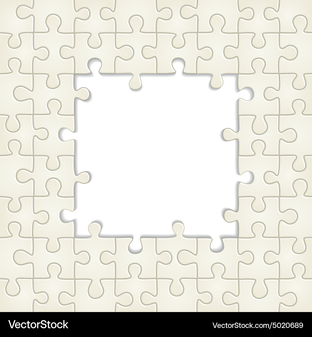 Jigsaw Puzzle Frame vector image