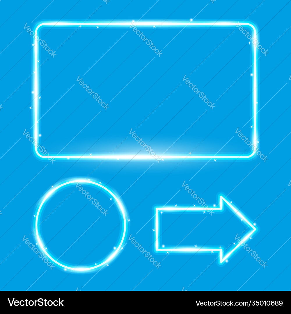 Magic shiny rectangle circle and arrow Vector Image