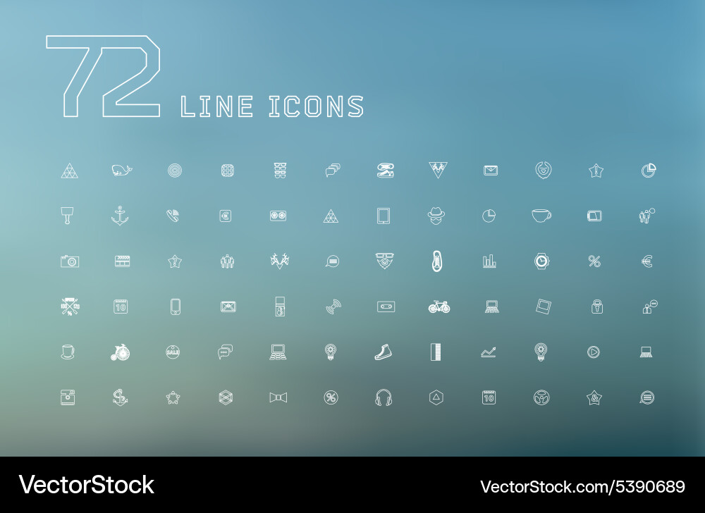 Modern thin line icons for web and mobile vector image