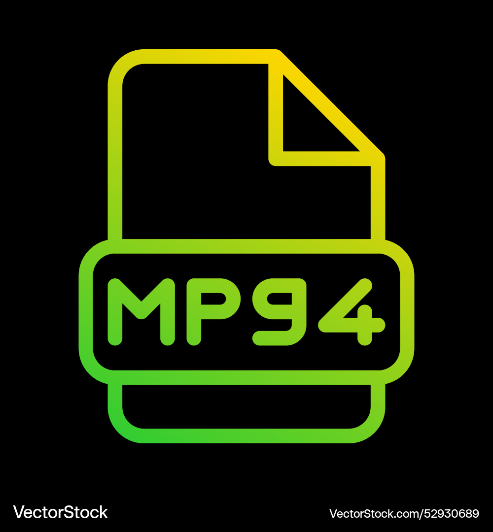 Mpg4 icon file type extension document symbol Mpg4 icon file type extension document symbol vector image