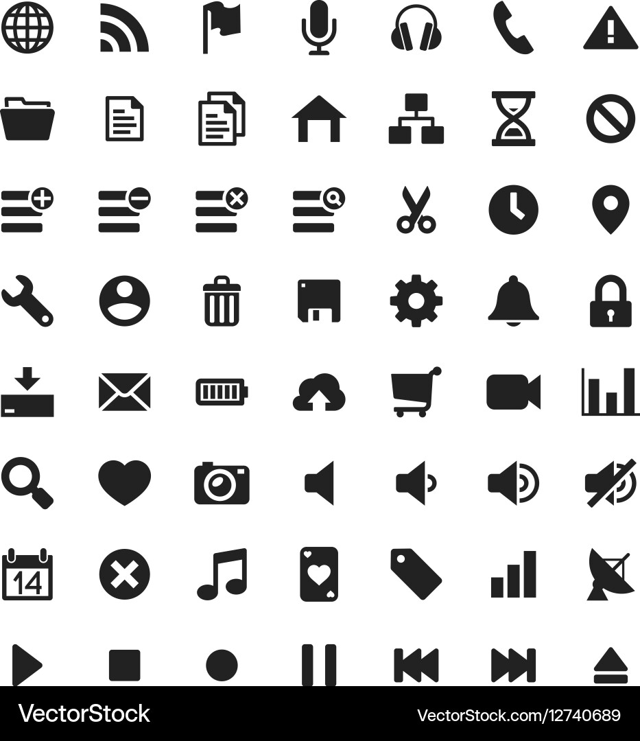 Navigation & UI Icons vector image