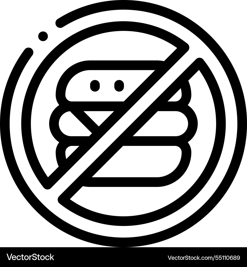 No free tables icon thin linear style design No free tables icon thin linear style design vector image