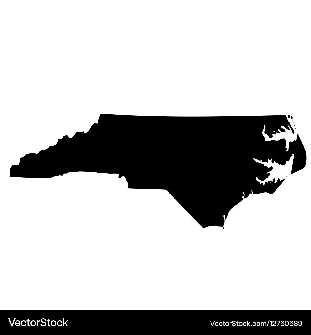 North Carolina Map Outline vector image