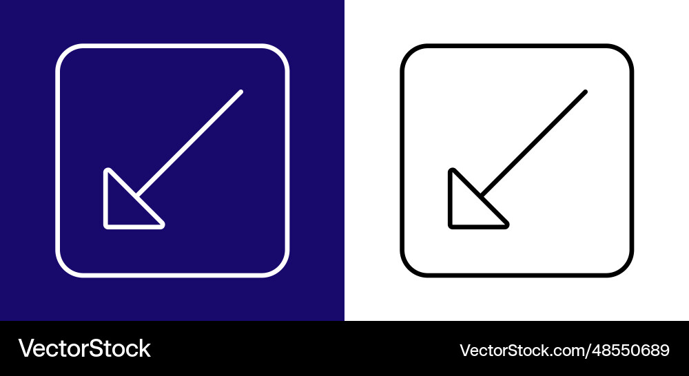 Pathfinding icon is in the form of an arrow Vector Image