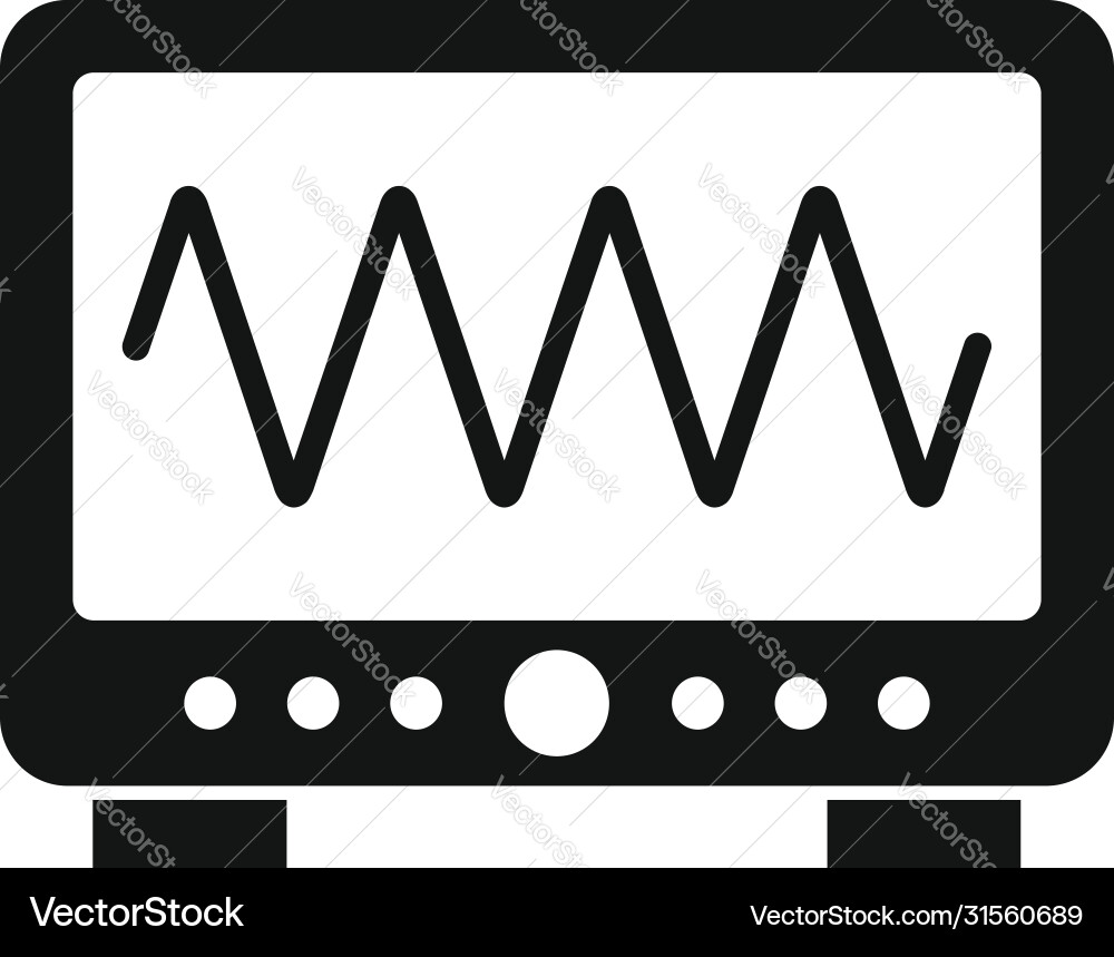 Radiation wave device icon simple style Vector Image