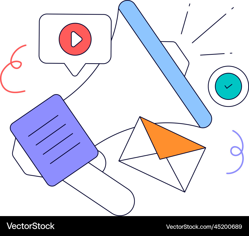 Ready to use animated design of media content Vector Image