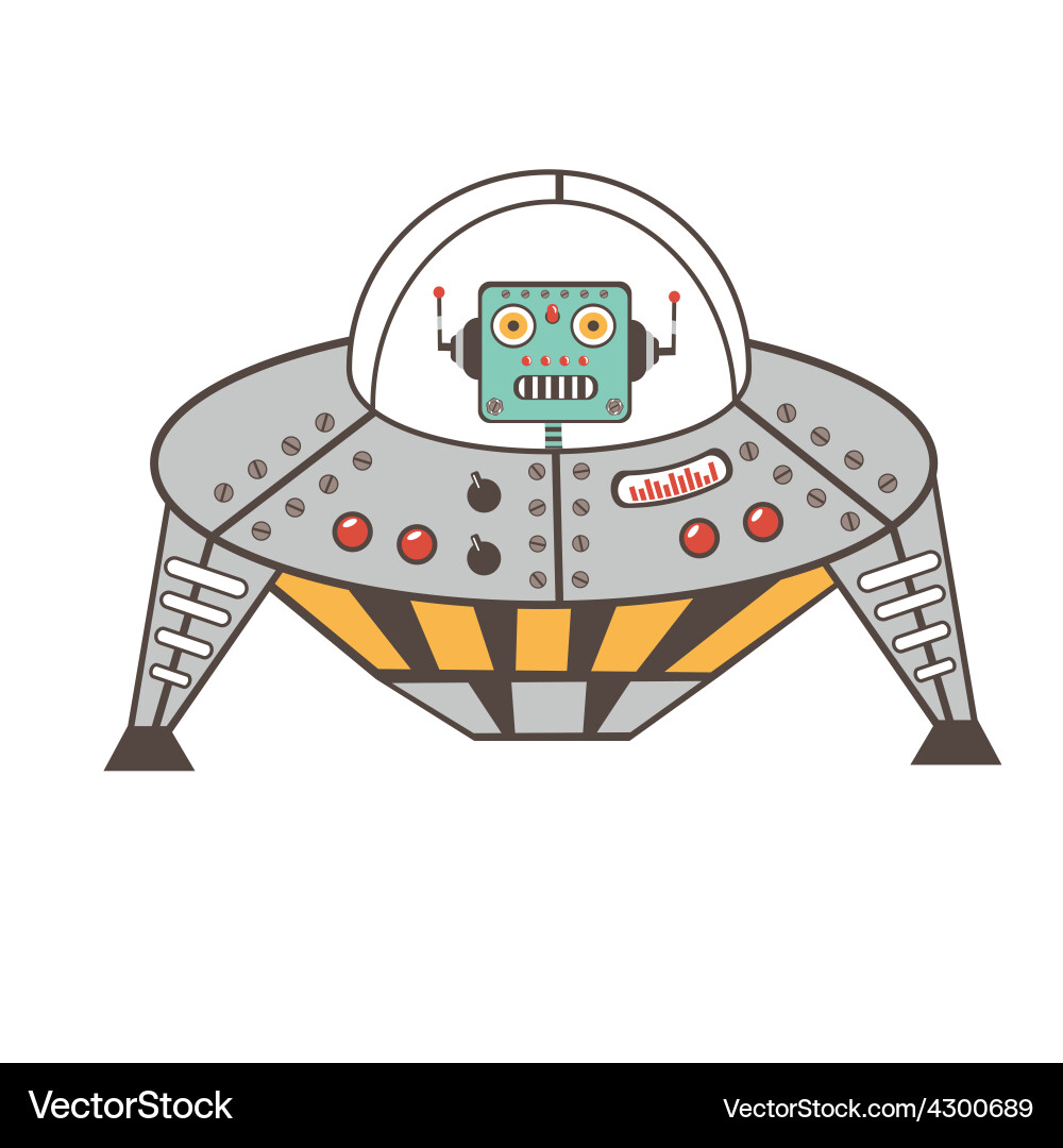 Robot character vector image