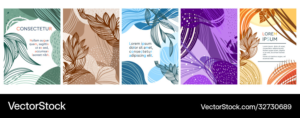 Set colored abstract patterns Set colored abstract patterns vector image