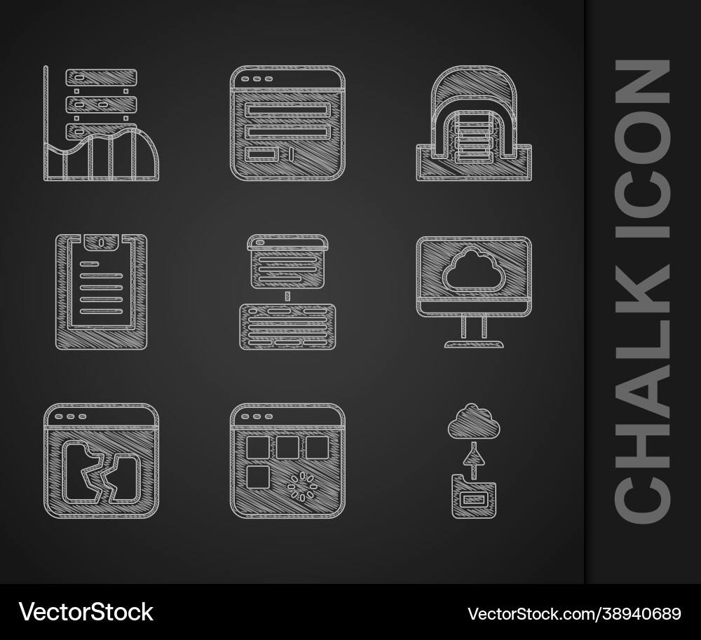 Set server data web hosting loading window Set server data web hosting loading window vector image
