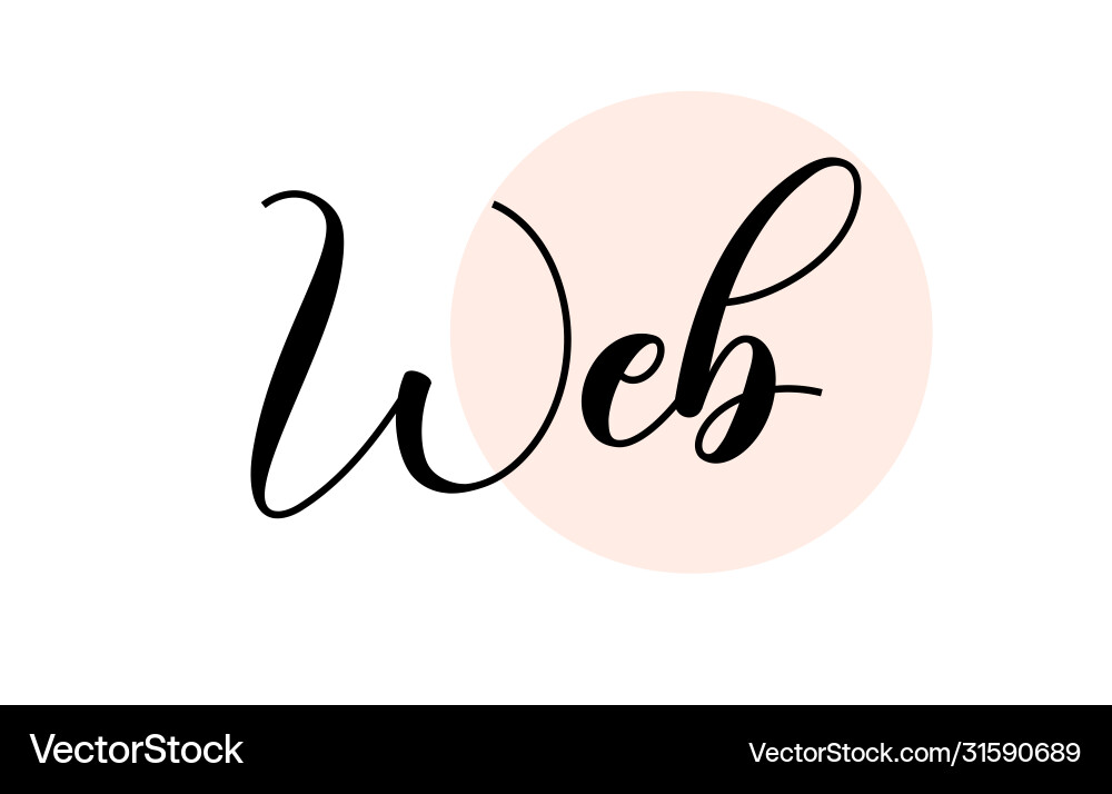 Web word handwritten with custom calligraphy vector image