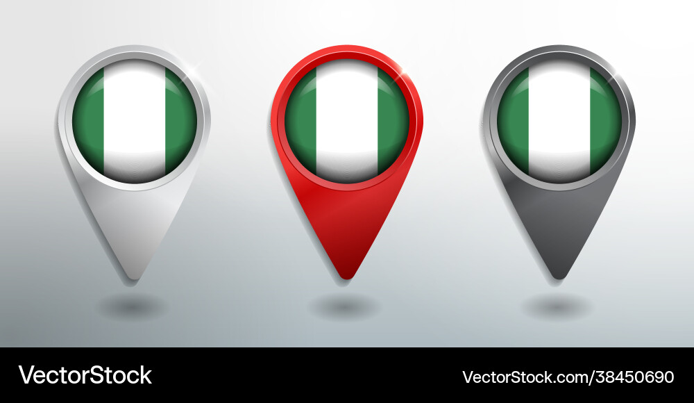 3d pointer tag and location marker with round 3d pointer tag and location marker with round Vector Image